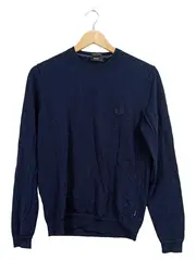 Vorschaubild 2 von Herren Pullover Gr. M Extrafine Merino Wolle Dunkelblau