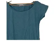 Vorschaubild 2 von Damen T-Shirt Gr. L Petrol Meliert Baumwolle Casual