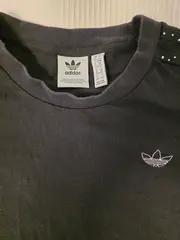 Vorschaubild 4 von Damen T-Shirt Schwarz Gr. 36/S Strass-Details Trefoil Logo