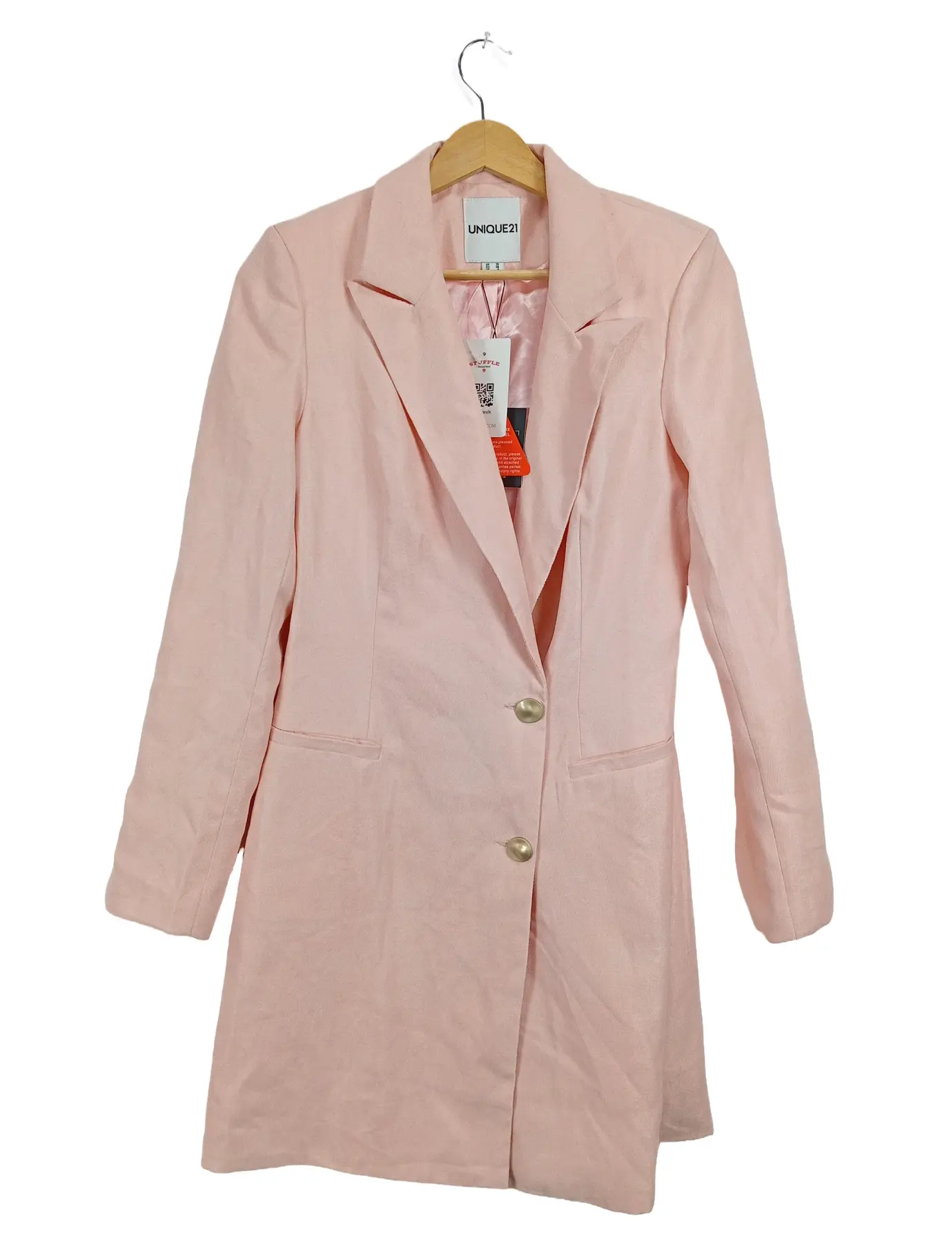 UNIQUE21 Blazer Damen Elegant Rosa Gr. 38 Business Langarm Frühjahr Sommer