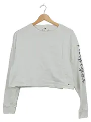 Vorschaubild 2 von Damen Sweatshirt Cropped Weiß Gr. XS Baumwolle
