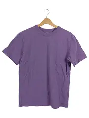 Vorschaubild 1 von U Herren T-Shirt Gr. S Lila Basic Baumwolle Kurzarm