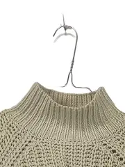 Vorschaubild 2 von Pullover Damen Strickpullover Rollkragen Casual Beige Größe XS