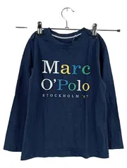 Vorschaubild 1 von Langarmshirt Kinder Gr. 110 Blau Stockholm Logo Baumwolle