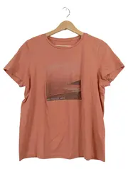 Vorschaubild 1 von Damen T-Shirt Print Rosa Gr. L Baumwolle Casual