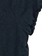 Vorschaubild 2 von Damen T-Shirt Basic Schwarz Gr. 42/XL mit Rüschenärmeln