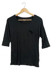 Vorschaubild 1 von Damen T-Shirt 3/4 Arm Viskose Basic Uni Schwarz Gr. S