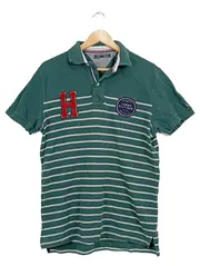 Vorschaubild 1 von Herren Poloshirt Gr. M Grün Gestreift Baumwolle Preppy