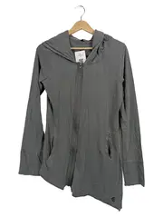 Vorschaubild 1 von Sweatjacke Damen Kapuzenjacke Gr. 38/M Grau Baumwolle Zip Hoodie Casual