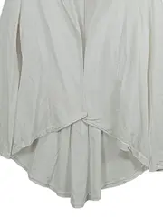 Vorschaubild 3 von Damen Strickjacke Cardigan Baumwolle Asymmetrisch Weiß Gr. L