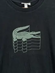 Vorschaubild 3 von Herren T-Shirt Krokodil Logo Print Schwarz Gr. M Regular Fit