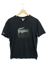 Vorschaubild 1 von Herren T-Shirt Krokodil Logo Print Schwarz Gr. M Regular Fit