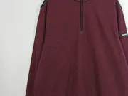 Vorschaubild 4 von Herren Pullover Baumwolle Melierter Troyer Reißverschluss Rot XXL 58