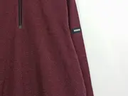 Vorschaubild 3 von Herren Pullover Baumwolle Melierter Troyer Reißverschluss Rot XXL 58