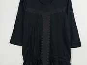 Vorschaubild 2 von Damen Langarmshirt Spitze Schwarz Gr. L 40 Tunika