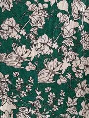 Vorschaubild 4 von Damen Bluse Blumenmuster Grün Gr. S 3/4-Arm Feminin