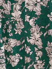 Vorschaubild 3 von Damen Bluse Blumenmuster Grün Gr. S 3/4-Arm Feminin