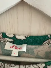 Vorschaubild 5 von Damen Bluse Blumenmuster Grün Gr. S 3/4-Arm Feminin