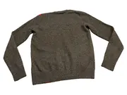Vorschaubild 2 von Herren Pullover Argyle Muster Wolle V-Ausschnitt Gr. M Grau Rot