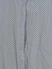 Vorschaubild 2 von Damen Bluse Gr. 38 Blau Gepunktet Baumwolle Langarm