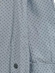 Vorschaubild 3 von Damen Bluse Gr. 38 Blau Gepunktet Baumwolle Langarm