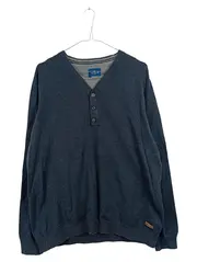 Vorschaubild 1 von Herren Pullover Langarm Gr. L Grau Meliert Baumwolle