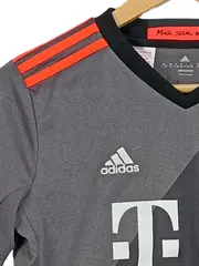 Vorschaubild 3 von FC Bayern München Away Trikot Kinder 152 Grau 2016/17 Kurzarm Polyester