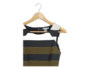 Vorschaubild 3 von Bleistiftkleid Damen Gr. S gestreift Oliv Schwarz Weiß ärmellos