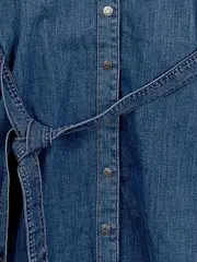 Vorschaubild 3 von Damen Jeanskleid Hemdkleid mit Gürtel Blau Gr. S 36