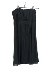 Vorschaubild 1 von Damen Cocktailkleid schwarz Pailletten trägerlos Gr. L 42