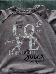 Vorschaubild 2 von Sport Damen Langarmshirt Schwarz Gr. L Basic Rippstrick Baumwolle