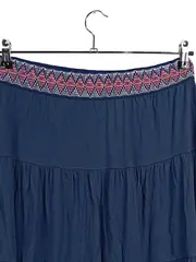 Vorschaubild 2 von Damen Rock Stufenrock Gr. 40/42 Blau Ethno Viskose