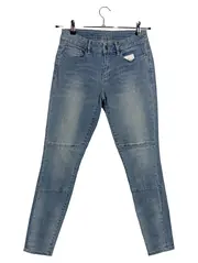 Vorschaubild 1 von Denim Damen Skinny Jeans Slim Fit Gr. 27x32 Hellblau Used Look