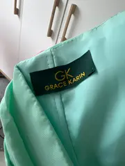 Vorschaubild 5 von Abendkleid Ballkleid Mintgrün Strass Gr. 32 Maxikleid