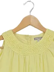 Vorschaubild 3 von Mädchen Sommerkleid Gr. 140 Gelb Spitze Baumwolle