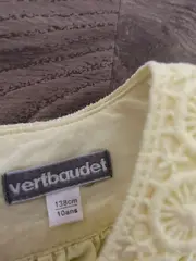 Vorschaubild 5 von Mädchen Sommerkleid Gr. 140 Gelb Spitze Baumwolle