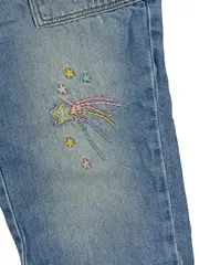 Vorschaubild 5 von Paperbag Jeans Mädchen Regular Fit Stickerei Applikationen Blau Gr. 110