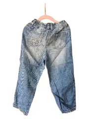 Vorschaubild 2 von Paperbag Jeans Mädchen Regular Fit Stickerei Applikationen Blau Gr. 110