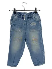 Vorschaubild 1 von Paperbag Jeans Mädchen Regular Fit Stickerei Applikationen Blau Gr. 110