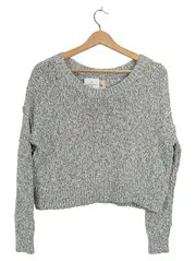 Vorschaubild 1 von Damen Pullover Strickpullover Gr. 36/S Grau Meliert Baumwolle Casual