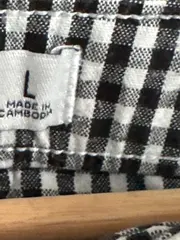 Vorschaubild 8 von Damen Hosenrock Shorts Kariert Schwarz Weiß Gr. 40 L Baumwolle