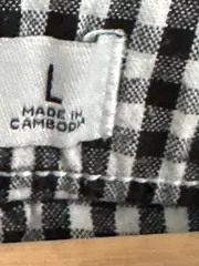 Vorschaubild 10 von Damen Hosenrock Shorts Kariert Schwarz Weiß Gr. 40 L Baumwolle