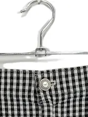 Vorschaubild 3 von Damen Hosenrock Shorts Kariert Schwarz Weiß Gr. 40 L Baumwolle