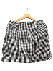 Vorschaubild 2 von Damen Hosenrock Shorts Kariert Schwarz Weiß Gr. 40 L Baumwolle
