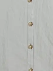 Vorschaubild 3 von Denim Damen Rippstrick Top Weiß Knopfleiste Gr. S 36