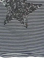 Vorschaubild 4 von Kinder T-Shirt Gr. 122/128 Pailletten Stern Gestreift Blau Weiß