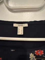 Vorschaubild 4 von Damen T-Shirt Blumenmuster Kurzarm Blau Gr. L 40 Viskose Casual