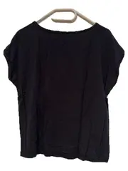 Vorschaubild 5 von Damen T-Shirt Blumenmuster Kurzarm Blau Gr. L 40 Viskose Casual