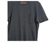 Vorschaubild 3 von Herren T-Shirt Gr. M grau meliert Brusttasche Baumwolle