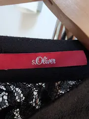 Vorschaubild 4 von Damen Bluse Gr. M Schwarz Spitze Ärmellos Elegant Top